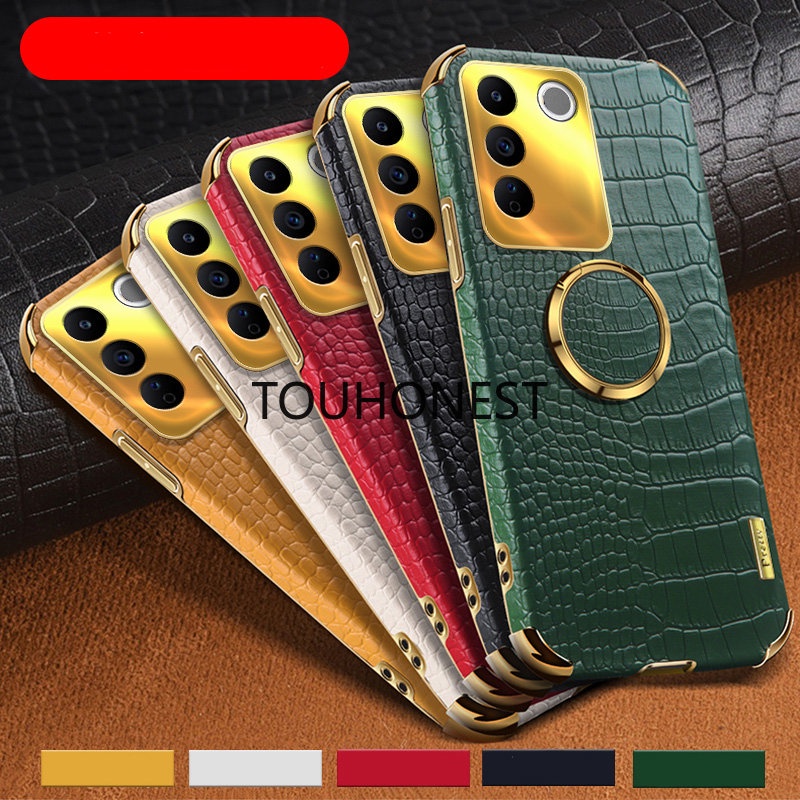 เคส Vivo Y02 เคส Vivo Y02S Cover Vivo S16 Pro เคส Vivo S16E Case เคสโทรศัพท์มือถือ ลายหนังจระเข้ พร้