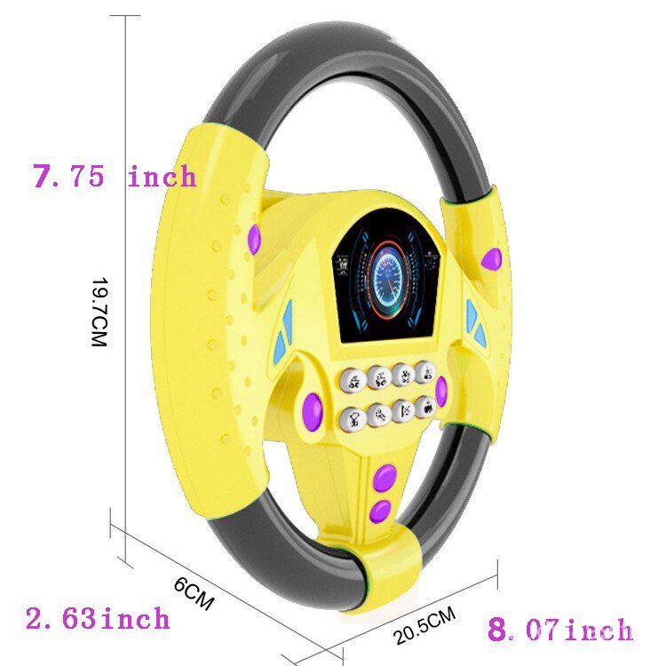 ของเล่นเด็ก พวงมาลัยของเล่น จำลองพวงมาลัยรถมีเสียงเพลงมีไฟหมุนได้รอบทิศทาง ของเล่น - รูปที่ 5