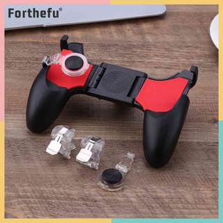 ★ Forthefu ★  5 in 1 จอยเกมโทรศัพท์ L1 R1 Fire Shooter ปุ่มจับ สําหรับ PUBG Hot