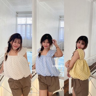 ONINAKA เสื้อสม็อคปุ่ยๆมีแขน น่ารัก Y08#