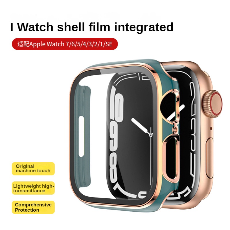 [พร้อมส่ง] เคสนาฬิกาข้อมือ PC ชุบไฟฟ้า สองสี สําหรับ Apple Watch รุ่น 8