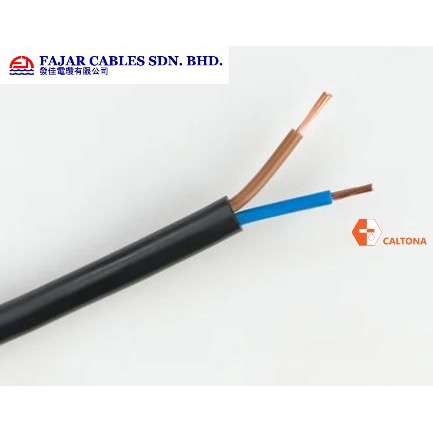 Fajar Twin Flat Cable 24/0.2mm, 2Core VDE Twin Cable 0.75mm2
