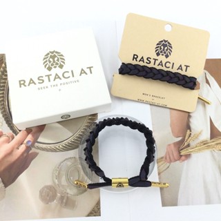 RASTAClAT สร้อยข้อมือสะท้อนแสงสีดําส่องแสงพร้อมกล่องพรีเมี่ยมเปลี่ยนสีเชือกถักสร้อยข้อมืออินเทรนด์สําหรับผู้หญิงผู้ชายเด็กสร้อยข้อมือสายปรับได้