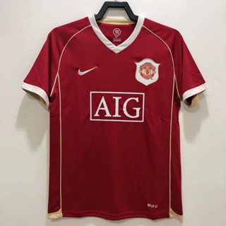 เสื้อกีฬาแขนสั้น ลายทีมชาติฟุตบอล Manchester United 2006 ชุดเหย้า สไตล์วินเทจ