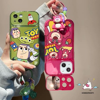 เคสโทรศัพท์มือถือ แบบนิ่ม ลายการ์ตูน Toy Story 3 มิติ มีกระจกแต่งหน้า สําหรับ Oppo A7 A3s A57 A15 A9 A5 2020 A5s A12 A15s A53 A33 F9 Pro A77 A77s A12E A31 A35