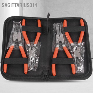 Sagittarius314 4 ชิ้นชุดคีมแหวนยึดแหวนยึดตัวยึดตามหลักสรีรศาสตร์เครื่องมือมืออุตสาหกรรม