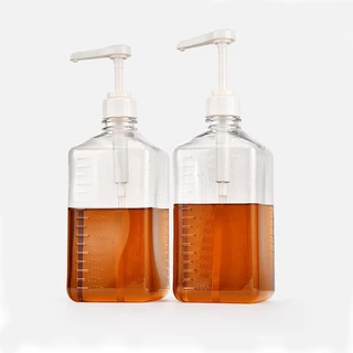 ขวดปั้มไซรัป ขวดพลาสติกปั้มน้ำเชื่อม 1600ml หัวปั้มน้ำเชื่อม ขวดกดน้ำเชื่อม