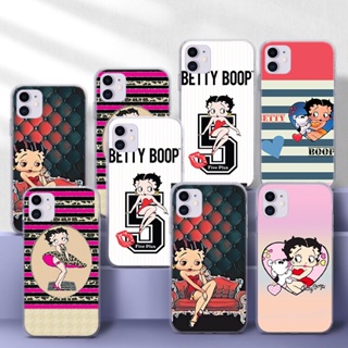 เคสโทรศัพท์มือถือแบบนิ่ม TPU ใส ลาย betty boop น่ารัก 40WES สําหรับ Samsung S7 Edge A9 M30S M21 M31 M51 Note 10 Lite Plus 20 Ultra 8 9