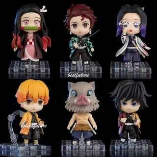 ฟิกเกอร์ Demon Slayer Tanjiro Nezuko Zenitsu Tomioka Giyuu Q Version Nendoroid ของเล่นสําหรับเด็ก