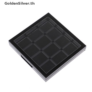 Goldensilver กล่องเปล่า ทรงสี่เหลี่ยม 12 ช่อง สําหรับใส่อายแชโดว์ บลัชออน ลิปสติก