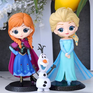 โมเดลฟิกเกอร์ PVC รูปเจ้าหญิงเอลซ่า แอนนา Frozen ขนาด 16 ซม. สําหรับตกแต่งเค้ก