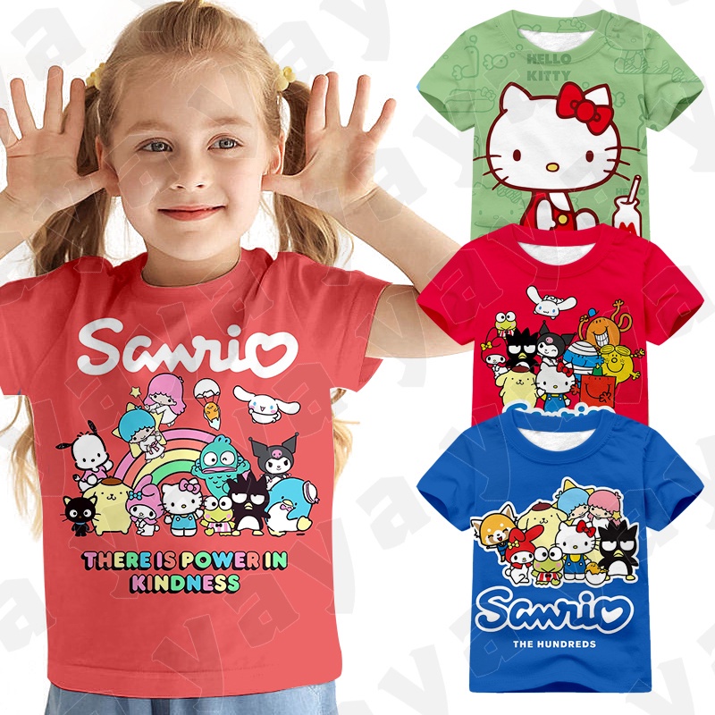*YAYA*Hello Kitty Kids Fashion Tops Tshirt for Kids Girls T Shirts for Kids