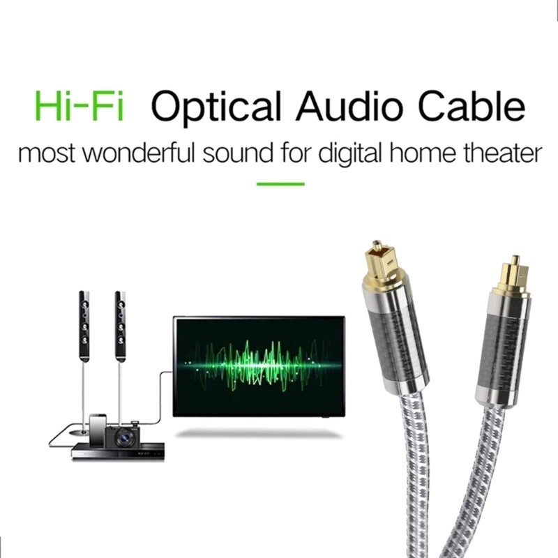 WU Digital Optical Cable SPDIF Fibre Cable เหมาะสําหรับ-HiFi 7 1 เครื่องขยายเสียง Bluray Player โทรท