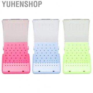 Yuhenshop Bur Autoclavable Case Organizer Rectangle 60 Hole Bur Cleaning Holder Box for  Hospital