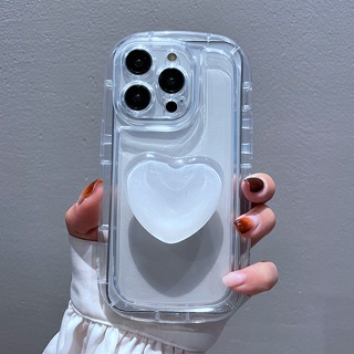 เคสซิลิโคนนิ่ม แบบใส ลายหัวใจ 3D กันกระแทก สําหรับ iPhone 11 12 13 14 Pro MAX 14Plus Mini 6 6S 7 8 Plus X XR XS MAX SE 2020 11Pro 12pro 13Pro