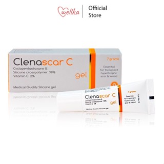 Clenascar C Gel คลีนาสการ์ ซิลิโคนเจล ผสม วิตามินซี รักษาแผลเป็น หลุมสิว คีลอยด์ ขนาด 7 กรัม