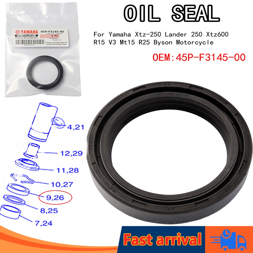เหมาะสําหรับ: ซีลน้ํามัน, Fr. ส้อมสําหรับ Yamaha Xtz-250 Lander 250 Xtz600 R15 V3 Mt15 R25 Byson รถจ
