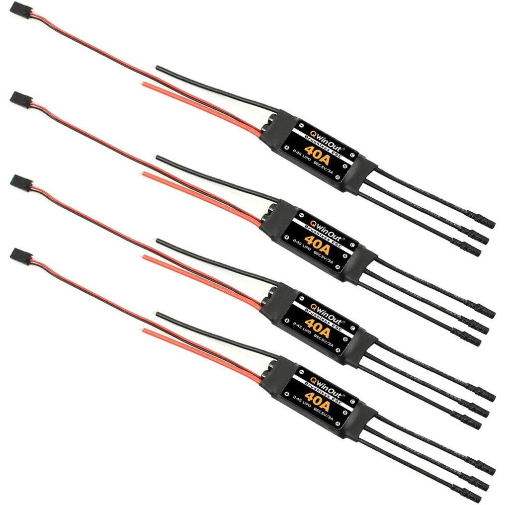 QWinOut 4 ชิ้น 2-4 วินาที 40A RC Brushless ESC Simonk Firmware ไฟฟ้าควบคุมความเร็ว 5 โวลต์ 3A BEC พร
