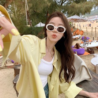 เสื้อเบลาส์ แขนยาว ปักลายกระต่าย ทรงหลวม สไตล์เกาหลี แฟชั่นฤดูใบไม้ผลิ สําหรับผู้หญิง