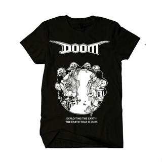 NEXเสื้อยืด พิมพ์ลายเพลง DOOM EXPLOITING THE EARTH