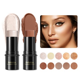 ปากกาไฮไลท์ ชิมเมอร์ คอนทัวร์ บรอนเซอร์ กันน้ํา ติดทนนาน 10 สี สําหรับแต่งหน้า