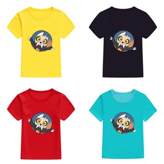 เสื้อยืดแขนสั้นลําลอง ทรงหลวม พิมพ์ลาย Mingyuan King Owl House สําหรับผู้ชาย และผู้หญิง