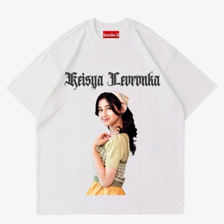 sadasเสื้อยืดพิมพ์ลายแฟชั่น เสื้อยืดผ้าฝ้าย พิมพ์ลาย KEISYA LEVRONKA สีขาว สไตล์วินเทจ 30S