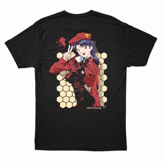 sadasเสื้อยืดพิมพ์ลายแฟชั่น เสื้อยืด ลายการ์ตูนอนิเมะ Evangelion Misato Katsuragi