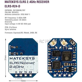 Matek Mateksys ExpressLRS ELRS ตัวรับสัญญาณนาโน 2.4GHz ELRS-R24-D สําหรับโดรนบังคับวิทยุ FPV Micro Mini