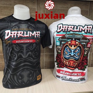 juxian ใหม่💥 เสื้อแฟชั่นพิมพ์ลาย ผ้าเนื้อไมโครหน้าเรียบ (A-104 Daruma) Ready Stock COD