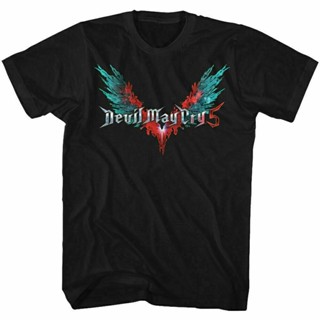 【ใหม่】Custom Design T-Shirt For Men Devil May Cry 5 Logo Video Game Gaming 100% Cotton Mens Wear_02