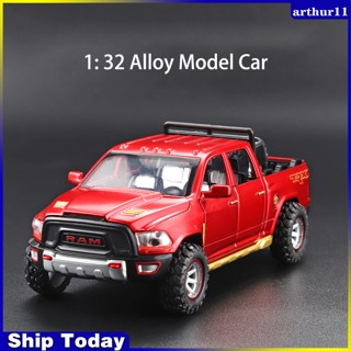 Arthur รถปิ๊กอัพจําลอง 1/32 พร้อมไฟเสียง สําหรับ Dodge Ram Trx Pickup Truck พร้อมอะไหล่