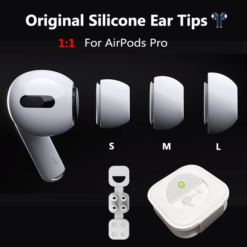10 บาท ชุดหูฟังบลูทูธซิลิโคน 4 ขนาด คุณภาพสูง แบบเปลี่ยน สําหรับ AirPod Pro 1 2 Generation Audio