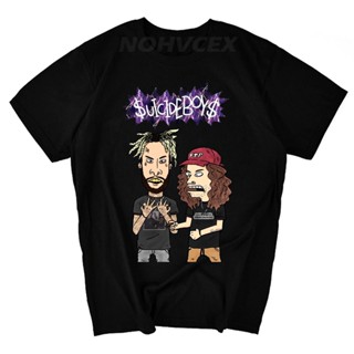ใหม่$uicide$ เสื้อยืดแขนสั้น พิมพ์ลาย Suicide Suicide สไตล์ฮิปฮอป สีดํา แฟชั่นฤดูร้อน สําหรับผู้ชาย 423938