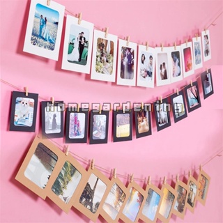 10 ชิ้น DIY กรอบรูปกระดาษ คลิปไม้ ที่ใส่รูปภาพ ตกแต่งผนัง สําหรับงานแต่งงาน งานเลี้ยงจบการศึกษา พร็อพถ่ายรูปบูธ