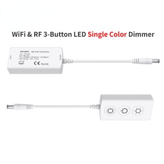 ใหม่ WiFi ขนาดเล็ก &amp;amp; Rf ตัวควบคุมหรี่ไฟ LED ไร้สาย 3 ปุ่ม VD1(WT) 1CH 5A CV สําหรับแถบไฟ LED 5 เมตร