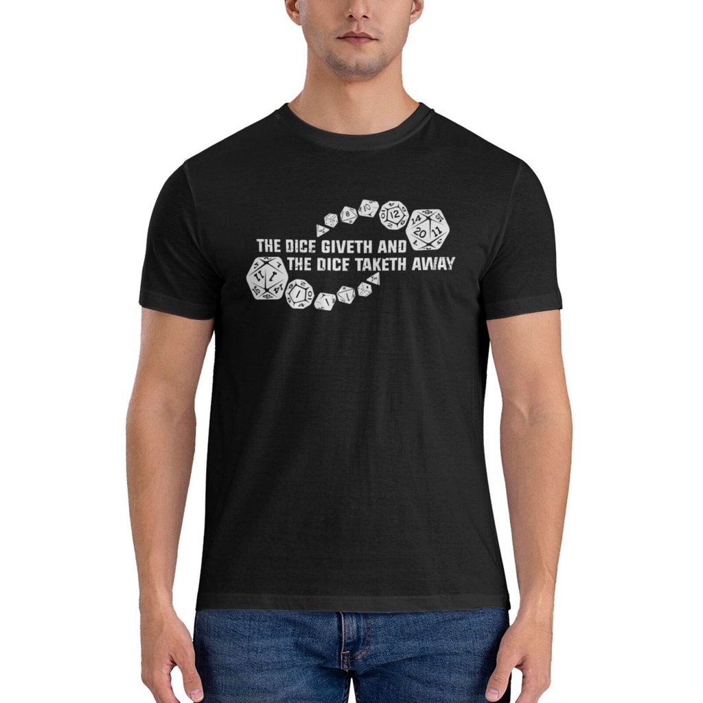 เสื้อยืดลําลอง Dice Giveth And Dice Taketh Away ใหญ่