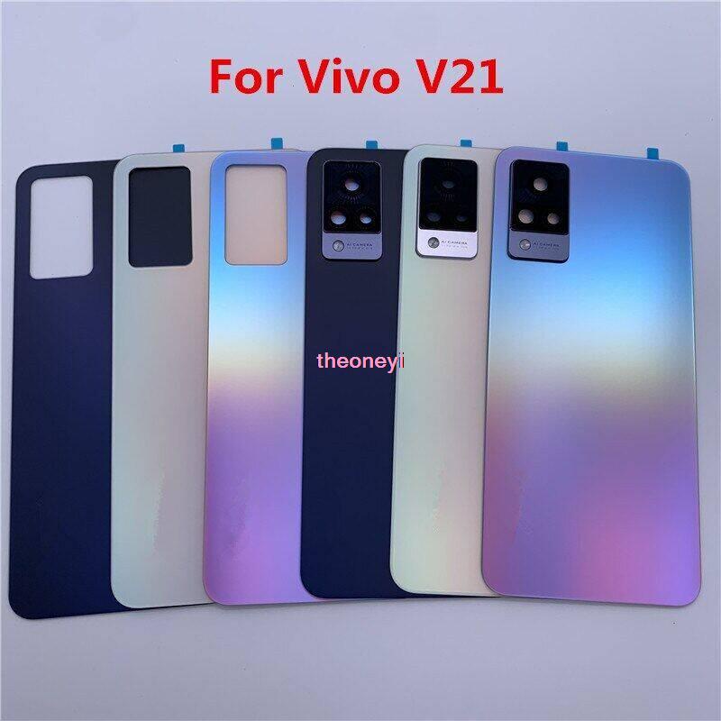 Ybei- เคสโทรศัพท์มือถือ ลายโลโก้กล้อง V21 ด้านหลัง แบบเปลี่ยน สําหรับ Vivo V21 4G 5G 6.44 นิ้ว