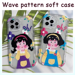 FOR SAMSUNG A04E A53 A33 A24 A22 M32 M22 girl Wave Case