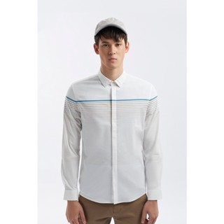 LTD เสื้อเชิ้ตกันละอองน้ำ ผู้ชาย สีขาว | Water Repellent Shirt (Slim fit) | 3390