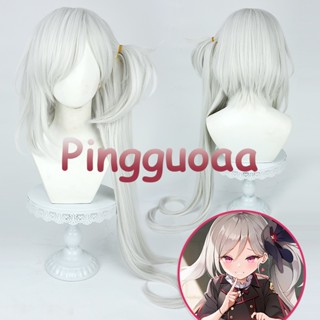 【ZYR】Game Blue Archive Mutsuki Cosplay Wig 90cm Long Straight Wigs with Ponytail Heat Resistant Hair