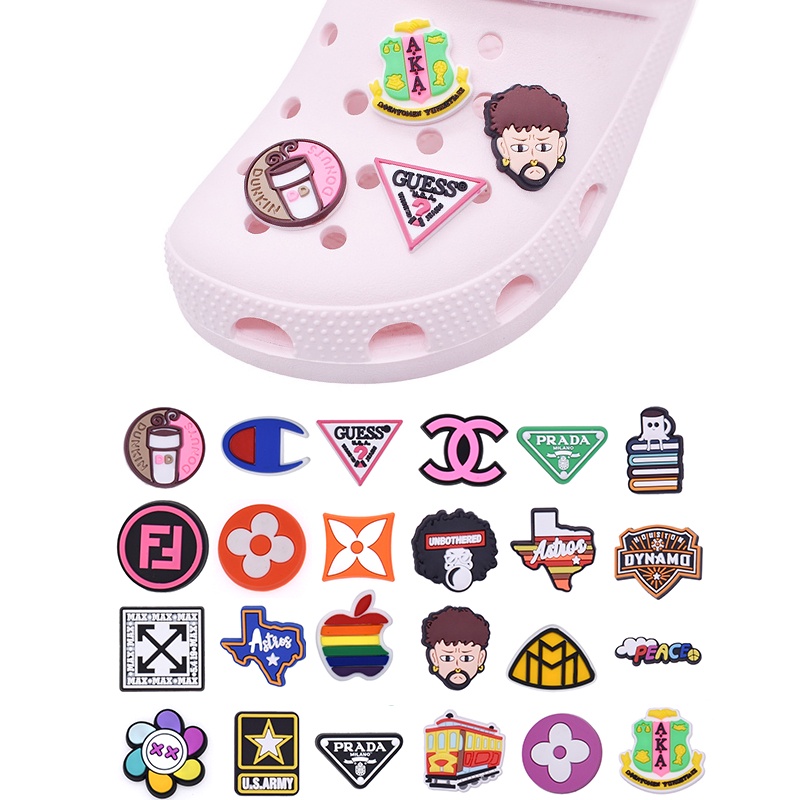 Croc Jibbit Croc Fashion Brand Pattern Shoe Buckle Charm Decorative