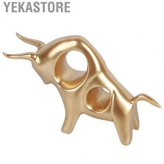 Yekastore Bull Sculpture Ornaments Exquisite Details Smoother Lines Lucky Home Decorations