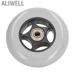 Aliwell Wheelchair Wheel 4in Rubber Low Noise Walker Caster Replacement Part For Rollator Gray Roller Cabinets