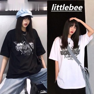 littlebee 2263#เตรียมจัดส่ง🌵 สินค้าในไลน์สด เสื้อยืด โอเวอร์ไซส์ ผ้าเด้งใส่สบาย oversizes t-shirt