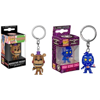 Funko POP FNAF Rockstar Freddy คะแนนสูง Chica แอคชั่นฟิกเกอร์ ของขวัญสําหรับเด็ก กระเป๋าจี้ตุ๊กตาของเล่นสําหรับเด็ก