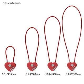 Delicatesun 1 ชิ้น รัก รหัสผ่าน ล็อค ลวดสลิง ล็อค กระเป๋าเดินทาง 3 บิต ดิจิทัล ล็อค กุญแจ ดี