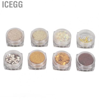 Icegg Nail Art Sequins  Interesting Nail Art Glitter DIY Colorful  for Nail Salon