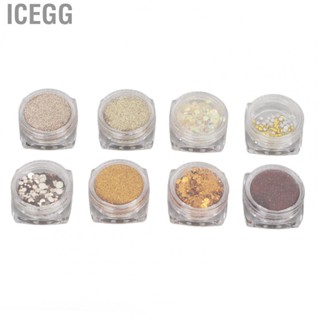 Icegg Nail Art Sequins  Interesting Nail Art Glitter DIY Colorful  for Nail Salon