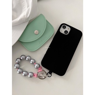 เคสป้องกันโทรศัพท์มือถือซิลิโคน แบบนิ่ม ประดับลูกปัด สําหรับ Iphone 13pro 14promax 11 12 14